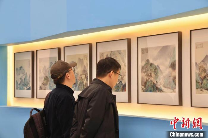“景·色”——2023當代青綠山水畫學術邀請展現場。 主辦方供圖