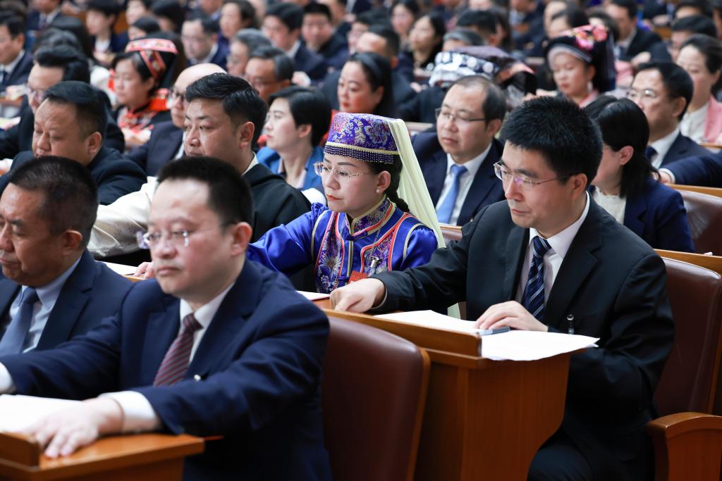 3月11日，第十四屆全國(guó)人民代表大會(huì)第二次會(huì)議在北京人民大會(huì)堂舉行閉幕會(huì)。新華社記者 王曄 攝