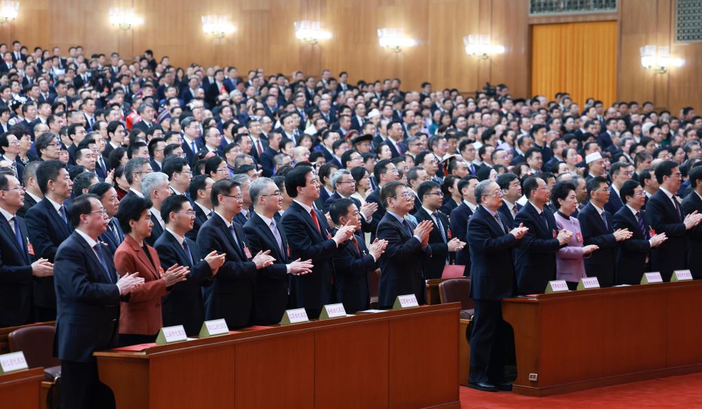 3月11日，第十四屆全國(guó)人民代表大會(huì)第二次會(huì)議在北京人民大會(huì)堂舉行閉幕會(huì)。新華社記者 王曄 攝