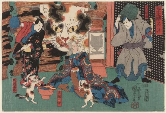 歌川國(guó)芳「五十三次 岡崎」等，1847 ACCESSION NUMBER:49.1248