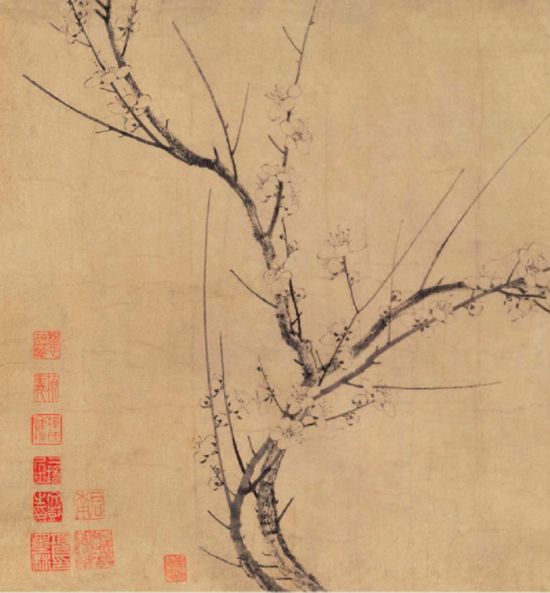 宋 揚(yáng)無(wú)咎 《四梅花圖》卷（局部）